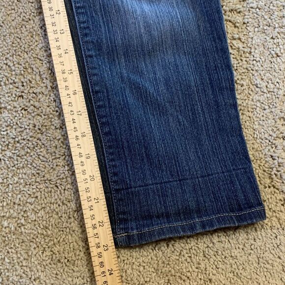 Oh Baby by Motherhood Maternity Jeans Sz M Medium Capri Blue Full Belly Band - Picture 7 of 11